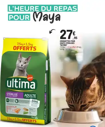 E.Leclerc CROQUETTES POUR CHATS STÉRILISÉS "ULTIMA" offre