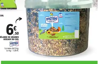 E.Leclerc MÉLANGE DE GRAINES OISEAUX DU CIEL PICTOU offre