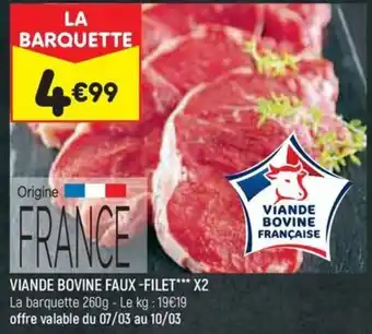 Leader Price VIANDE BOVINE FAUX-FILET offre
