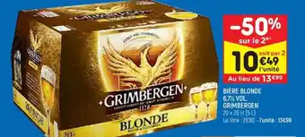 Leader Price BIÈRE BLONDE 6,7% VOL. GRIMBERGEN offre