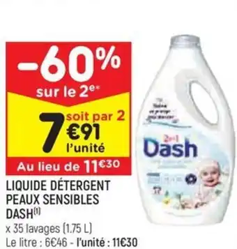 Leader Price LIQUIDE DÉTERGENT PEAUX SENSIBLES DASH) offre