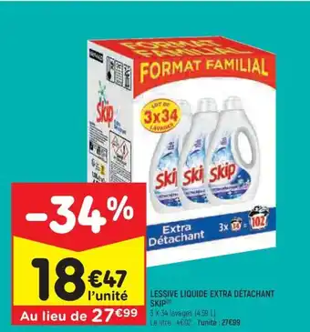 Leader Price LESSIVE LIQUIDE EXTRA DÉTACHANT offre