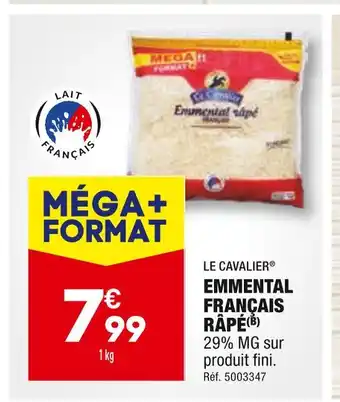 ALDI LE CAVALIER EMMENTAL FRANÇAIS RÂPÉ offre