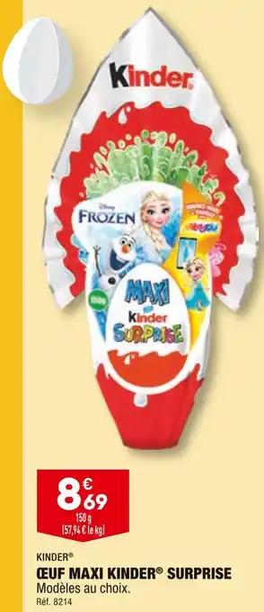 ALDI KINDER SURPRISE ŒUF MAXI KINDER SURPRISE offre