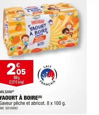 ALDI MILSANI YAOURT À BOIRE offre