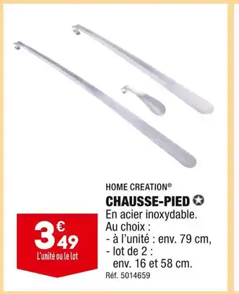 ALDI HOME CREATION CHAUSSE-PIED offre