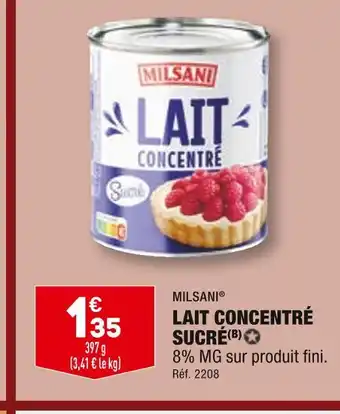 ALDI MILSANI LAIT CONCENTRÉ SUCRÉ offre