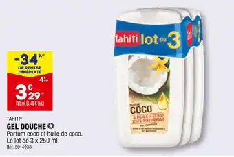 ALDI TAHITI GEL DOUCHE offre