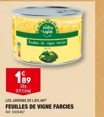 ALDI LES JARDINS DE LAYLAH FEUILLES DE VIGNE FARCIES offre