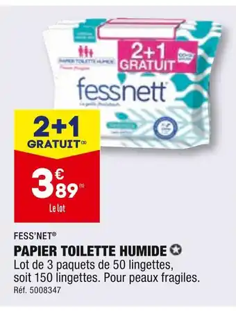 ALDI FESS’NET PAPIER TOILETTE HUMIDE offre