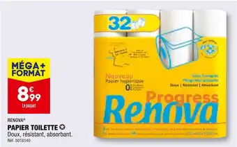 ALDI RENOVA PAPIER TOILETTE offre