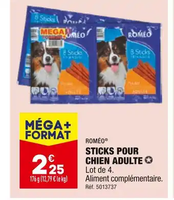 ALDI ROMÉO STICKS POUR CHIEN ADULTE offre