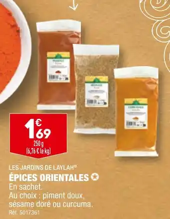 ALDI LES JARDINS DE LAYLAH ÉPICES ORIENTALES offre