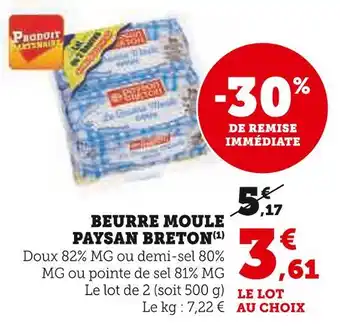 U Express PAYSAN BRETON BEURRE MOULE offre