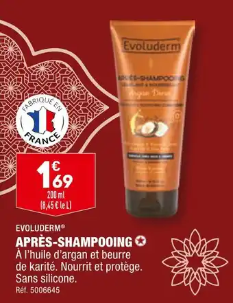 ALDI EVOLUDERM APRÈS-SHAMPOOING offre
