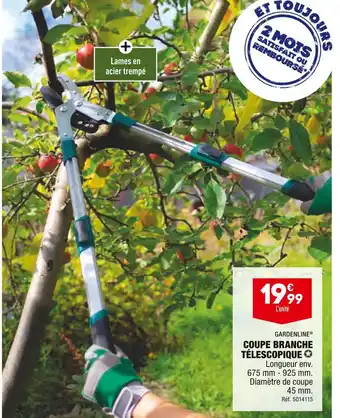 ALDI GARDENLINE COUPE BRANCHE TÉLESCOPIQUE offre