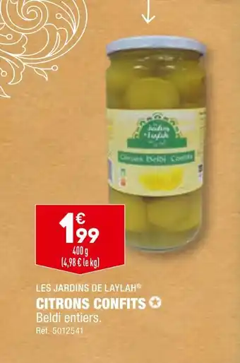 ALDI LES JARDINS DE LAYLAH CITRONS CONFITS offre