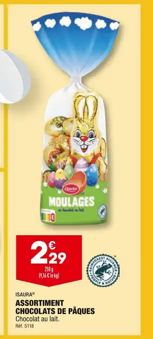 ALDI ISAURA ASSORTIMENT CHOCOLATS DE PÂQUES offre