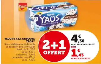 U Express YAOS YAOURT A LA GRECQUE offre