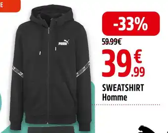 Intersport PUMA SWEATSHIRT HOMME offre