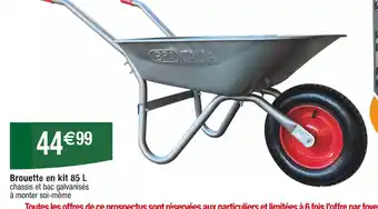 Cora x Carrefour Brouette en kit 85 L offre