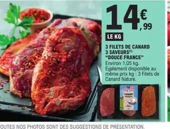 E.Leclerc Express 3 FILETS DE CANARD 3 SAVEURS offre