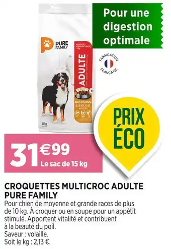 Delbard PURE FAMILY CROQUETTES MULTICROC ADULTE offre
