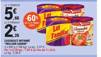 CASSOULET MITONNÉ "WILLIAM SAURIN"