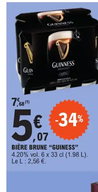 E.Leclerc Express BIÈRE BRUNE "GUINESS offre