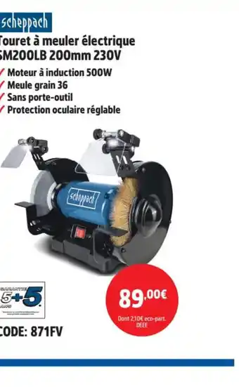Screwfix Touret à meuler électrique SM200LB 200mm 230V offre