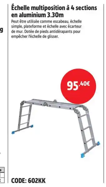 Screwfix Échelle multiposition à 4 sections en aluminium 3.30m offre