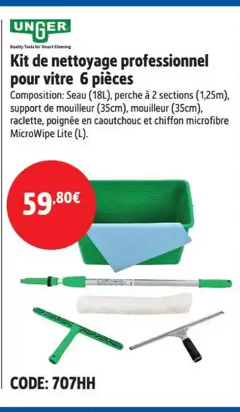 Screwfix Kit de nettoyage professionnel pour vitre 6 pièces offre