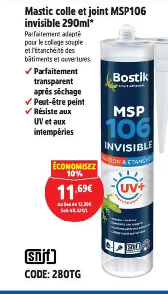 Screwfix Mastic colle et joint MSP106 offre