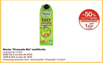 Monoprix Pressade Bio Nectar multifruits offre