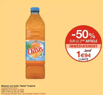 Monoprix Oasis Boisson aux fruits Tropical offre