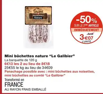 Monoprix Le Galibier Mini bûchettes nature offre