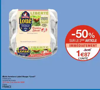 Monoprix Loué Œufs fermiers Label Rouge offre