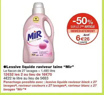 Monoprix Mir ●Lessive liquide raviveur laine offre