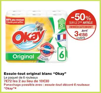 Monoprix Okay Essuie-tout original blanc offre