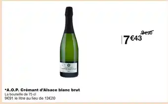 Monoprix A.O.P. Crémant d’Alsace blanc brut offre