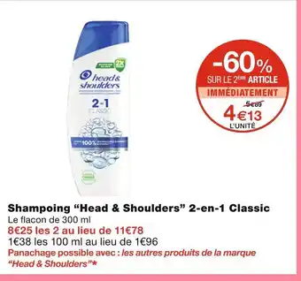 Monoprix Head & Shoulders Shampoing 2-en-1 Classic offre