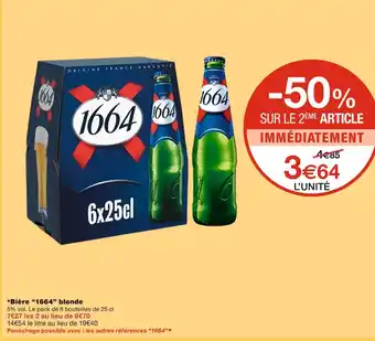 Monoprix 1664 Bière blonde offre