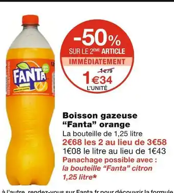 Fanta Boisson gazeuse orange