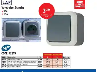 Screwfix Va-et-vient étanche offre