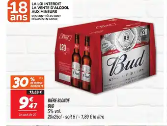Netto BIÈRE BLONDE Bud offre