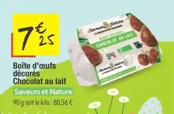 Les Comptoirs de la Bio Boîte d'œufs décorés Chocolat au lait offre