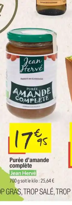 Purée d'amande complète Jean Hervé
