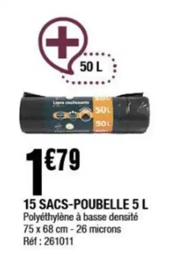 La Foir'Fouille 15 SACS-POUBELLE 5 L offre