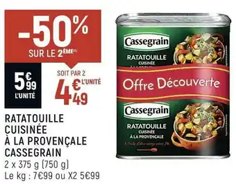 Spar Cassegrain ratatouille cuisinée à la provençale offre