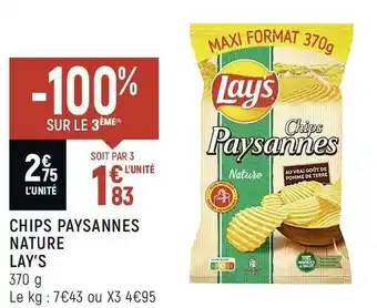 Spar Lay’s chips paysannes nature offre